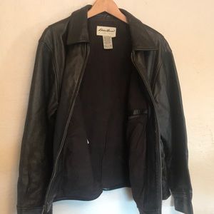 Eddie Bauer Genuine Leather Bomber / Moto Jacket